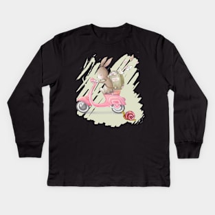 Mail Bunny Kids Long Sleeve T-Shirt